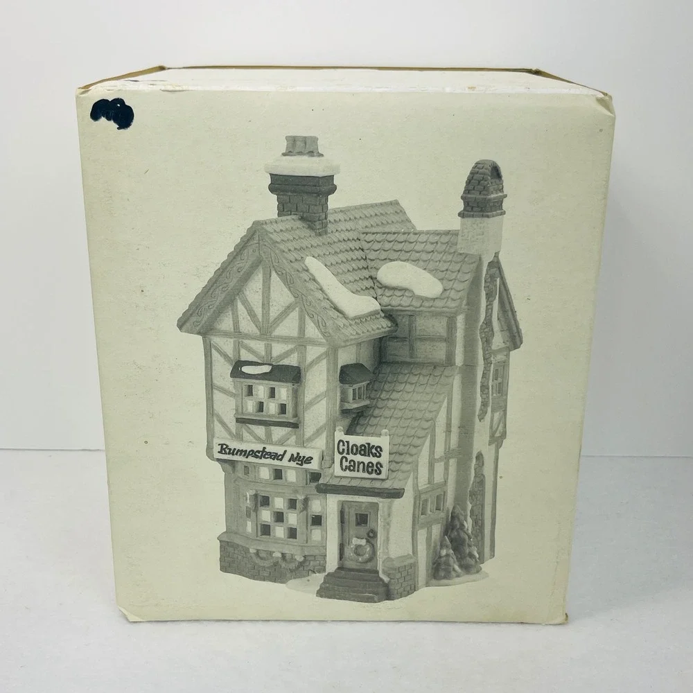 Dept 56 Dickens Village Bumpstead Nye Cloaks Canes 58084 Christmas House Lighted